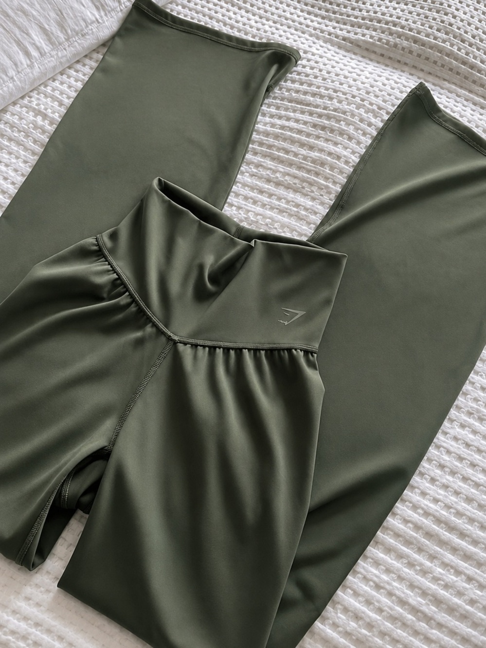 Gymshark Olive Green Wide Leg Performance Pants